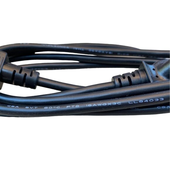 Heavy-Duty Black Power Cord Cable 18AWG 3-Prong 5FT 125V 10A - Picture 3 of 5